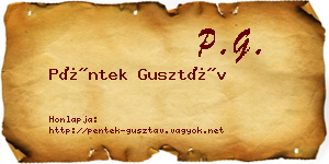 Péntek Gusztáv névjegykártya